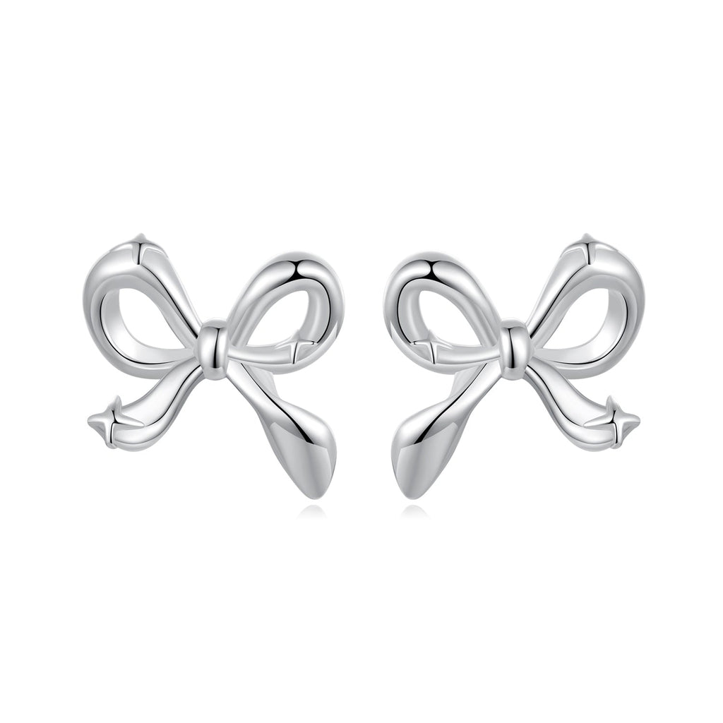 925 Sterling Silver Plated White Gold Earrings