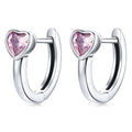 925 Sterling Silver Earrings with Pavé Setting CZ, Oxidized Silver, 1.2x0.5cm for Women