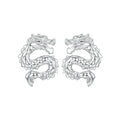 925 Sterling Silver Plated White Gold Earrings