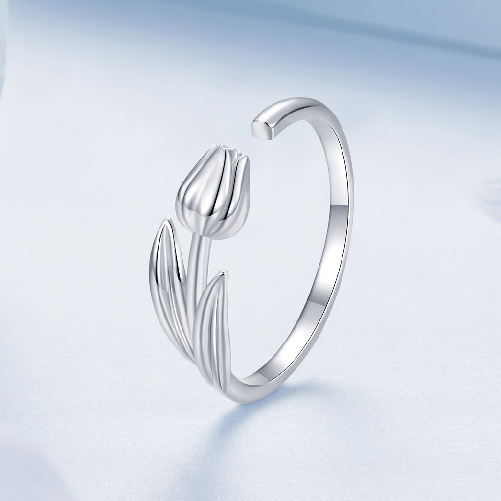 925 Sterling Silver Plated White Gold 0.18cm Rings for Women