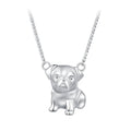 925 Sterling Silver Plated Platinum Necklace with 13x12mm Pendant for Women