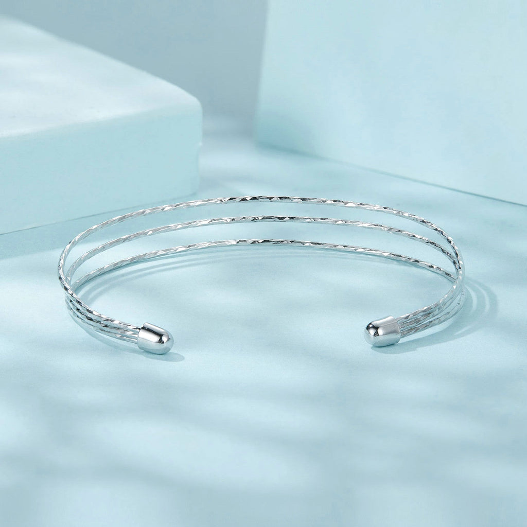 925 Sterling Silver White Gold Plated Bracelet for Women