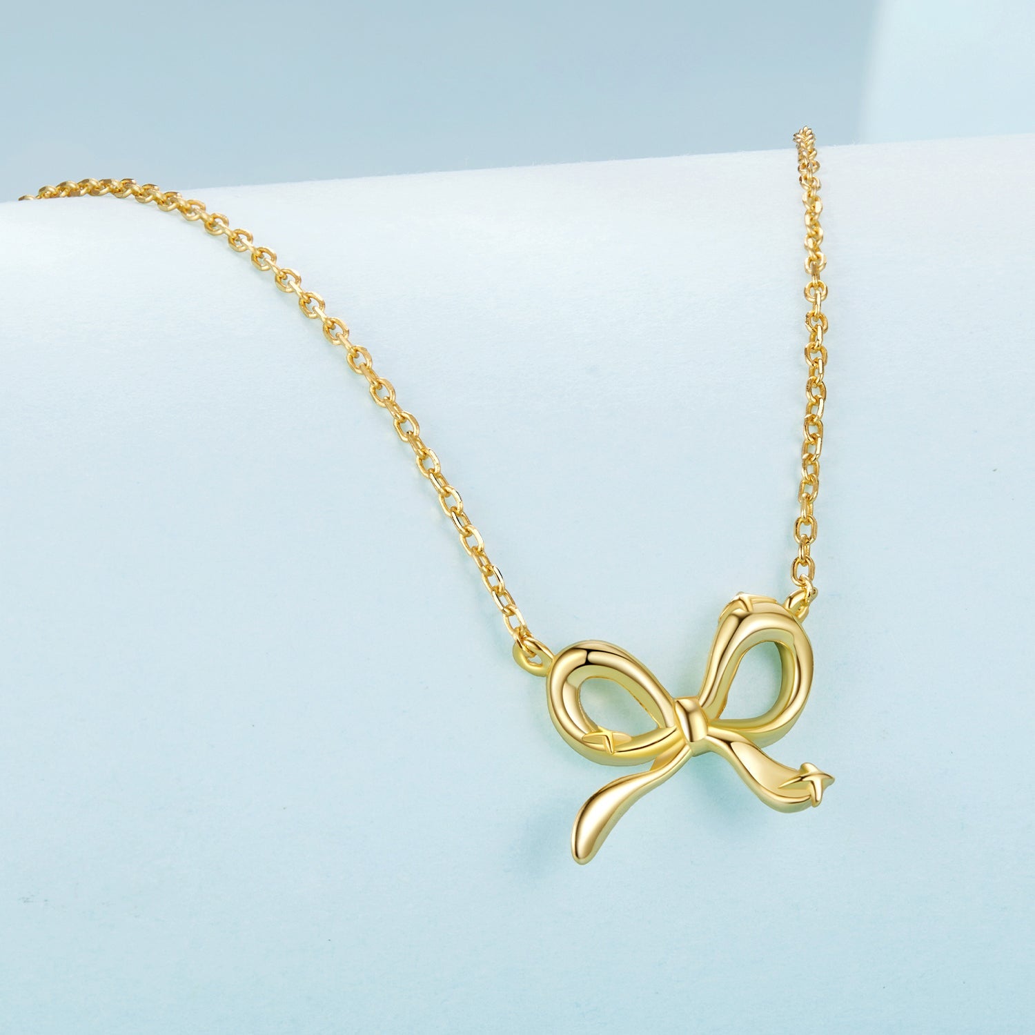 925 Sterling Silver Plated White Gold 40+5cm Adjustable Necklace for Women