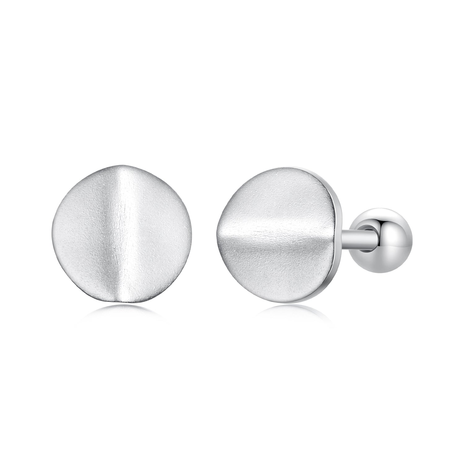 925 Sterling Silver + White Gold Plated Earrings