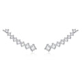 925 Sterling Silver Earrings with Pavé Setting CZ - 2.9*0.7cm