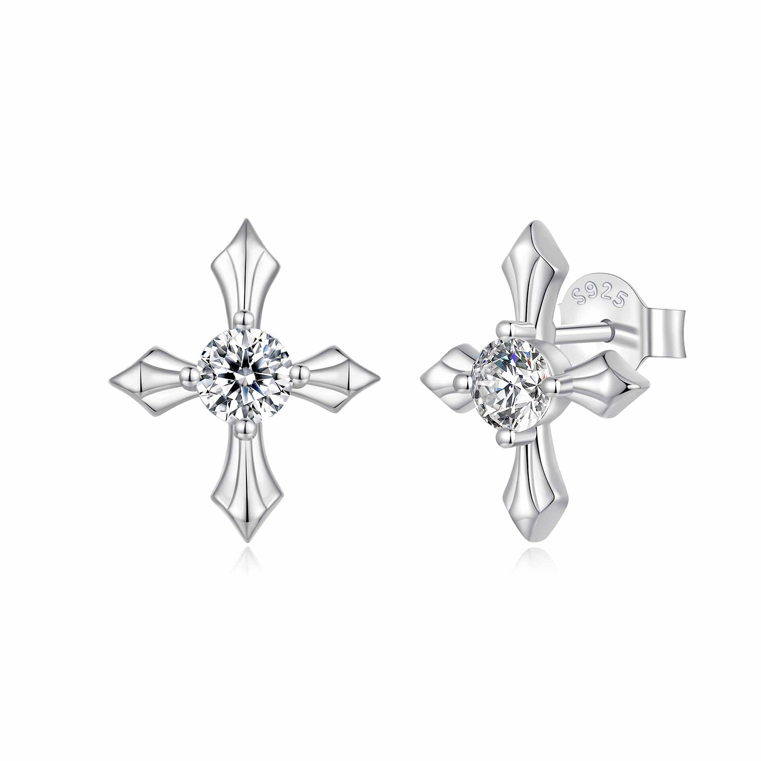 925 Sterling Silver 0.30 Carat Genuine Moissanite Earrings for Women