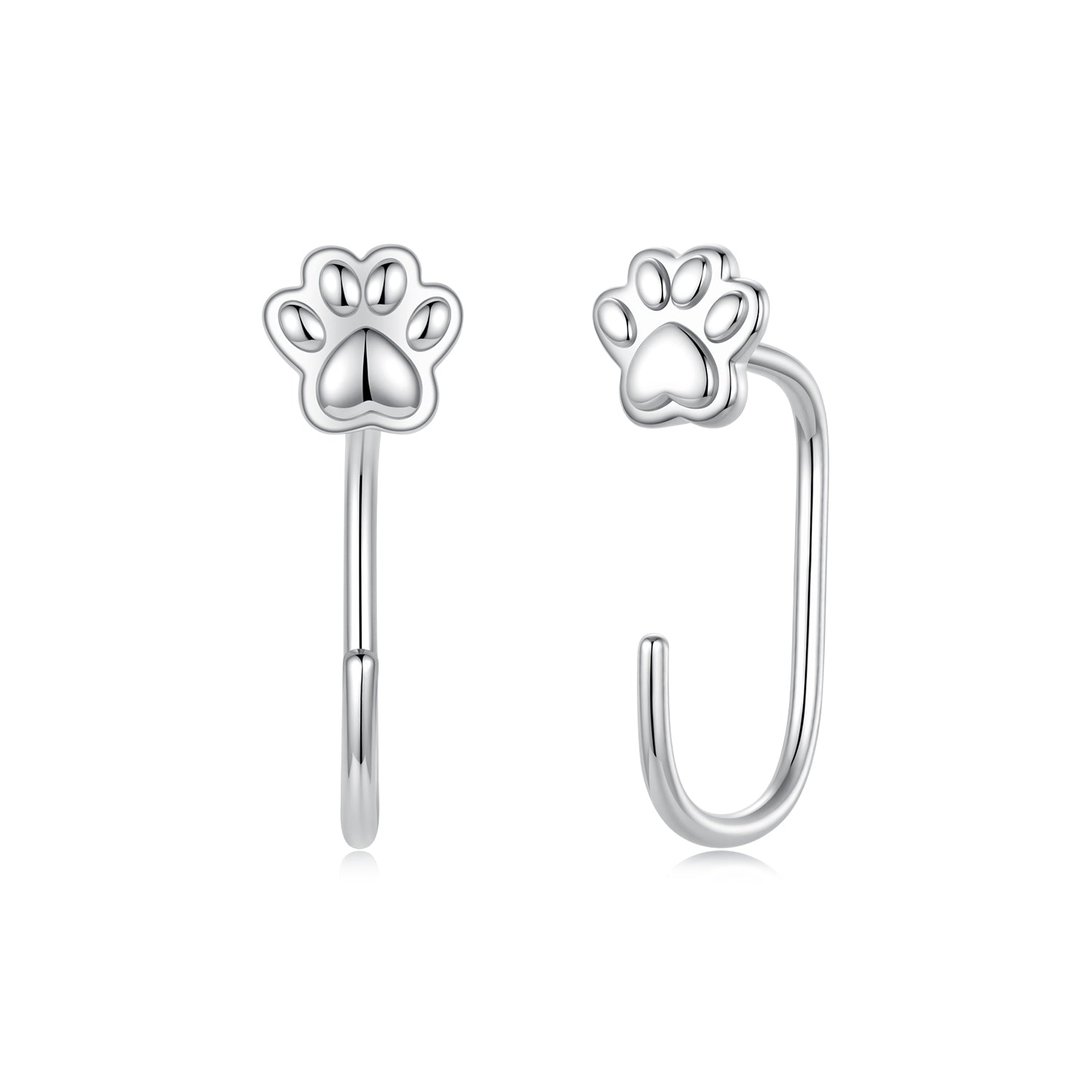 925 Sterling Silver Plated White Gold Earrings for Women