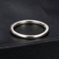 925 Sterling Silver 0.01ct Moissanite Ring in Size 8A