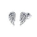 925 Sterling Silver Earrings with Pavé Setting CZ - 1.1x0.6cm