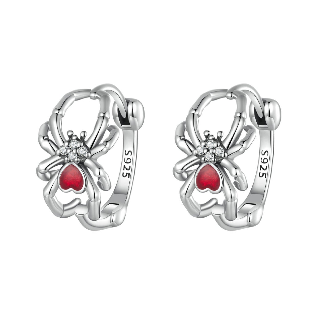 925 Sterling Silver Earrings with Pavé Setting CZ and Enamel Process