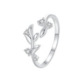 925 Sterling Silver Pave Setting CZ 1.5mm Ring