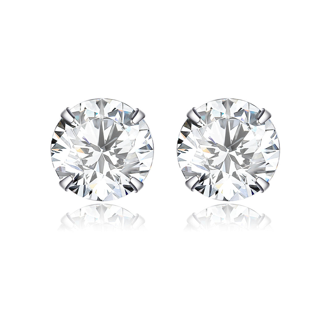 925 Sterling Silver Earrings with Pavé Setting CZ