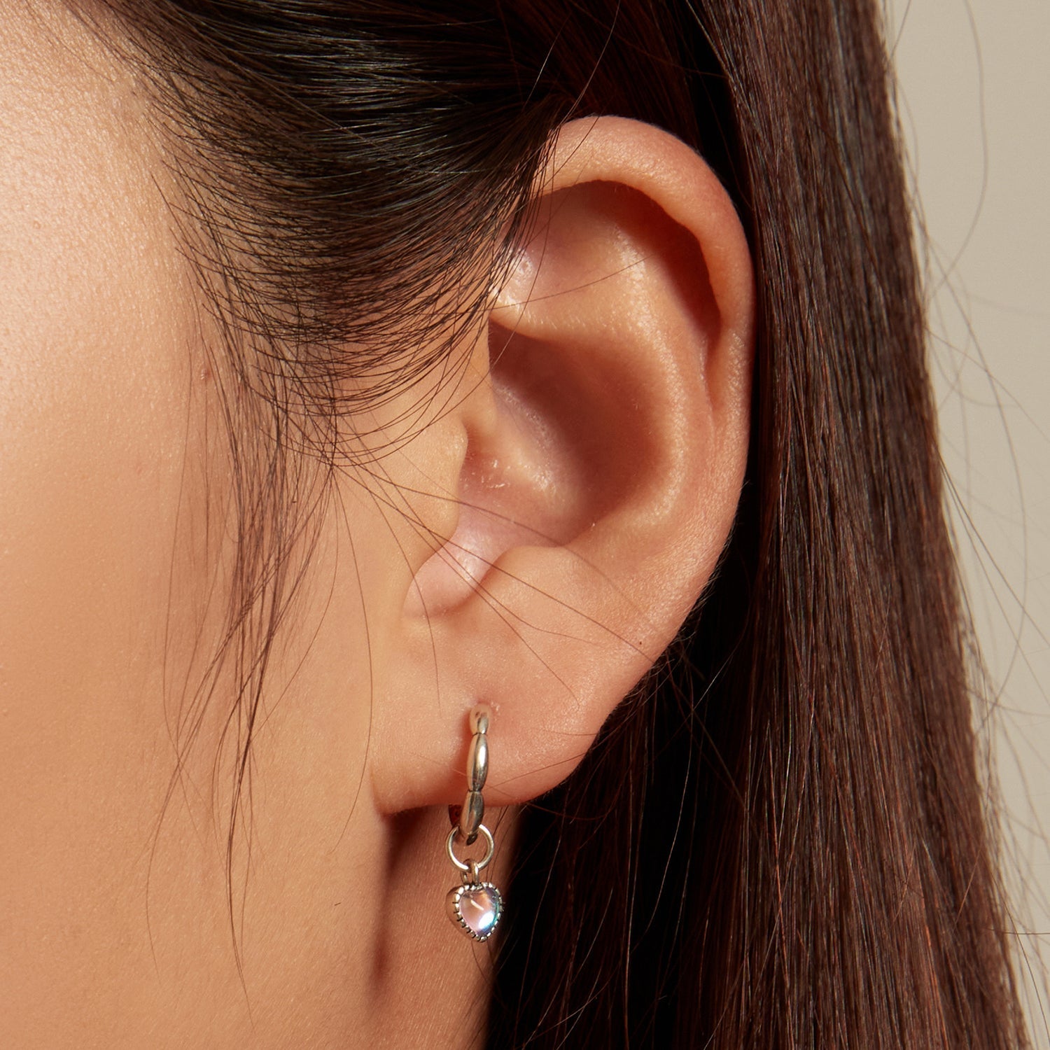 S925 Sterling Silver Earrings with Transparent Glass for Women