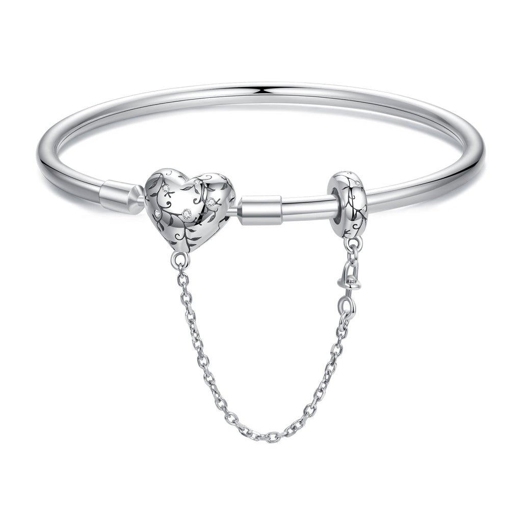 925 Sterling Silver Bracelet with Pavé Setting CZ, Size 17.0 for Women