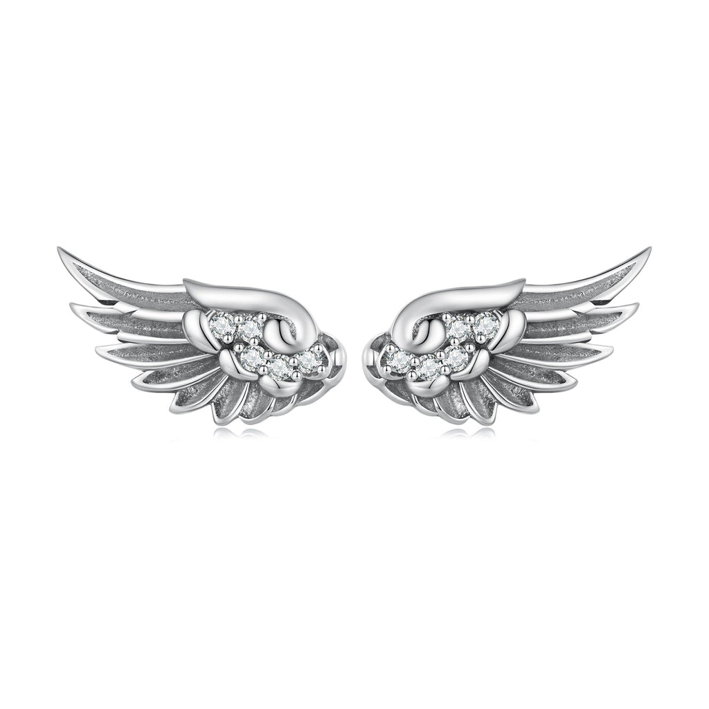 925 Sterling Silver Oxidized Pavé CZ Earrings