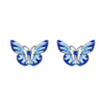 925 Sterling Silver Enamel Pavé Cz Earrings for Women