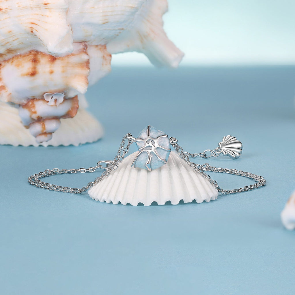 925 Sterling Silver White Gold Plated Bracelet with Enamel Process