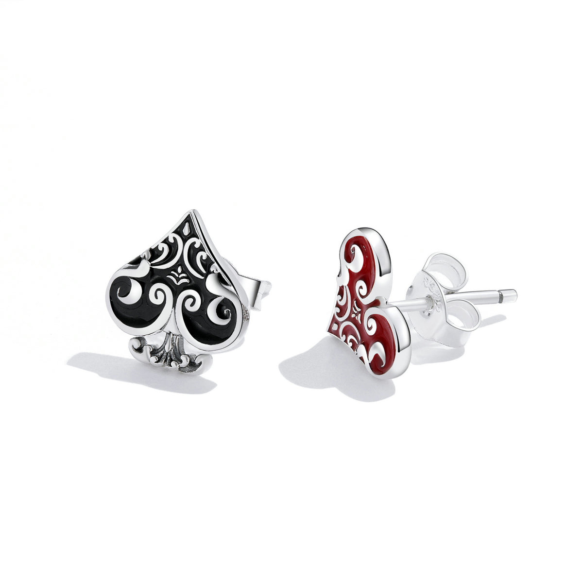 S925 Sterling Silver Oxidized Earrings with Enamel - Perfect for Any Occasion