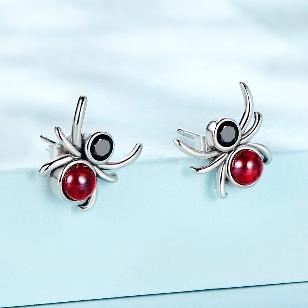 925 Sterling Silver Earrings with Pavé Setting CZ and Transparent Glass