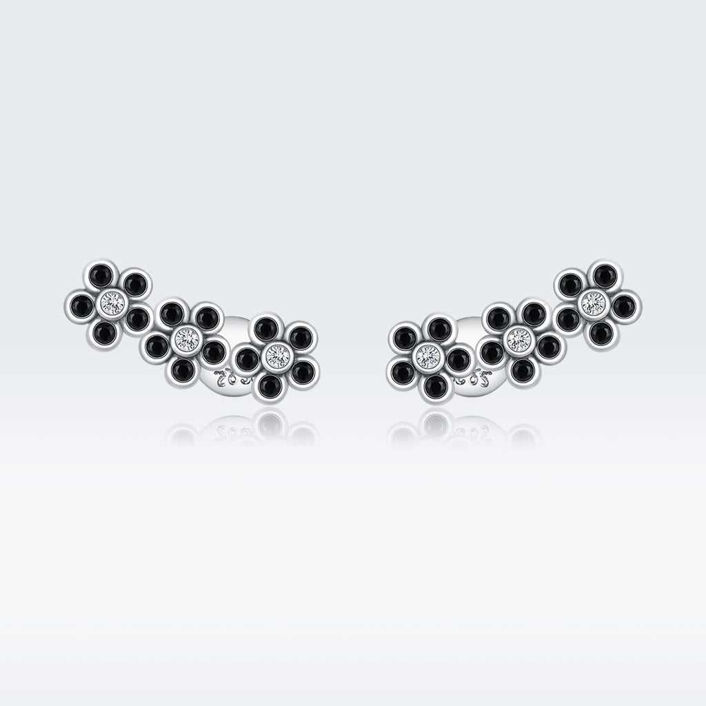 925 Sterling Silver Earrings with Pavé Setting CZ