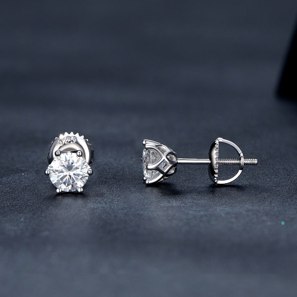925 Sterling Silver Moissanite Earrings for Women