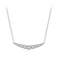 925 Sterling Silver 38+5cm White Gold Plated Moissanite Necklace for Women