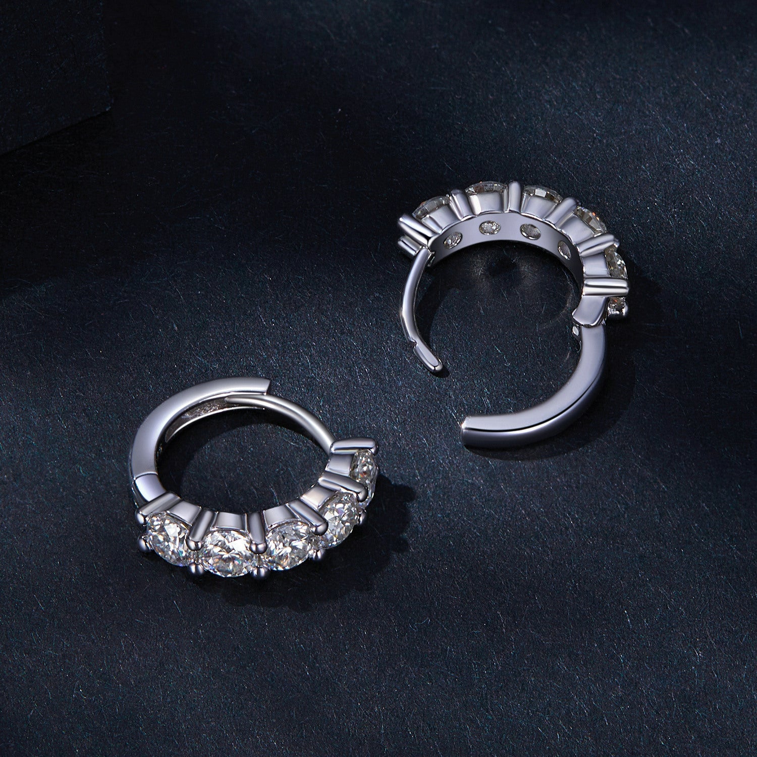 925 Sterling Silver 0.20 Carat Moissanite Earrings for Women