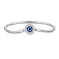 925 Sterling Silver Bracelet with CZ & Resin, Size 17.0