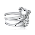 925 Sterling Silver CZ Pavé Setting Earrings