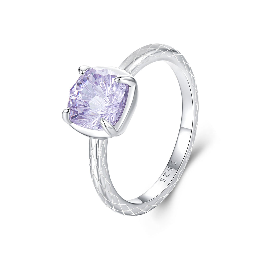 925 Sterling Silver Ring with Pavé Setting CZ, Size 6.0
