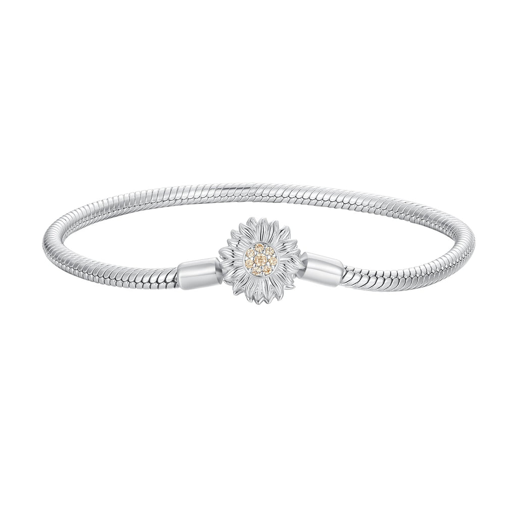 925 Sterling Silver Pavé Setting CZ Bracelet for Women - 17.0 Size, 170mm Length, 3mm Chain Thickness
