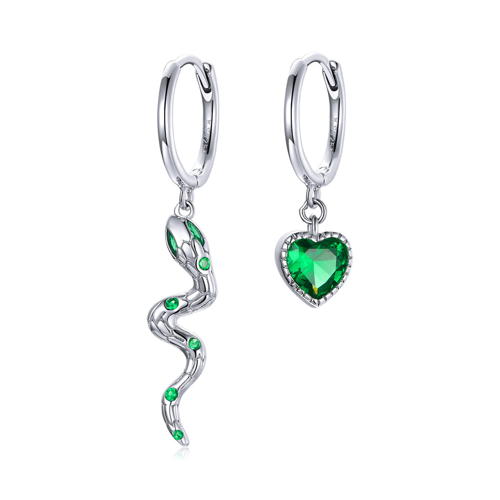 925 Sterling Silver Earrings with Pavé Setting CZ and Plated Platinum