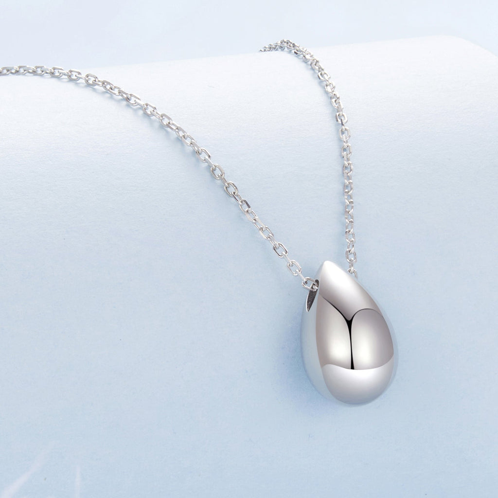 925 Sterling Silver White Gold Plated Necklace 40+5cm Length for Women