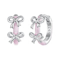 925 Sterling Silver Enamel White Gold Plated Earrings for Women