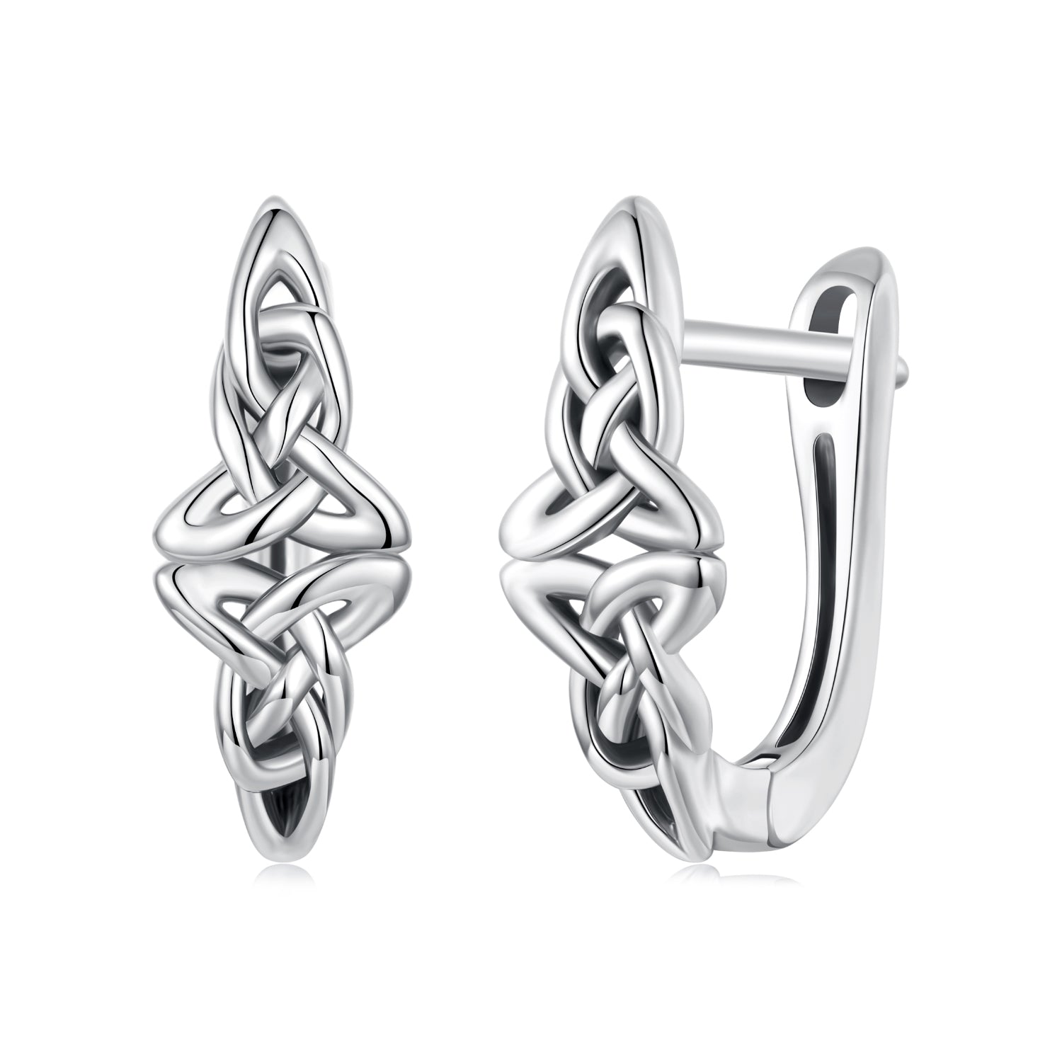 925 Sterling Silver Oxidized Silver Hoop Earrings 1.4*0.5cm for Women