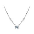 925 Sterling Silver 0.5 Carat Moissanite Necklace for Women