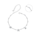 925 Sterling Silver White Gold Plated CZ Bracelet for Women