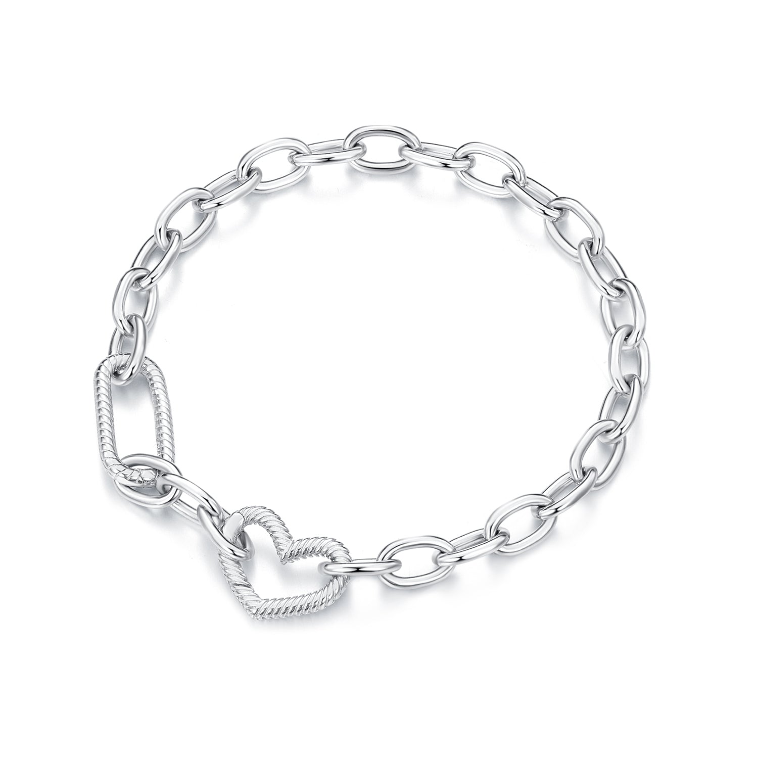 925 Sterling Silver Plated 190mm Bracelet for Women