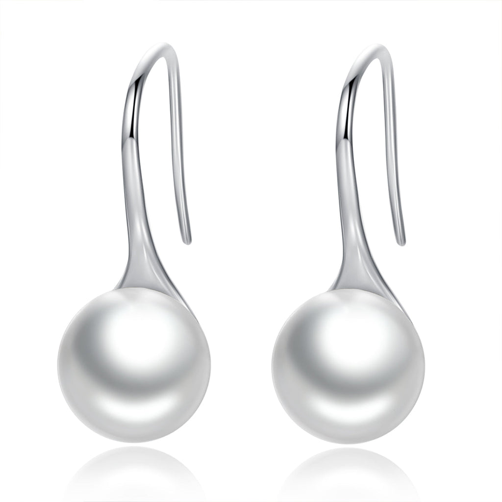 925 Sterling Silver Genuine Shell Pearl Earrings for Women