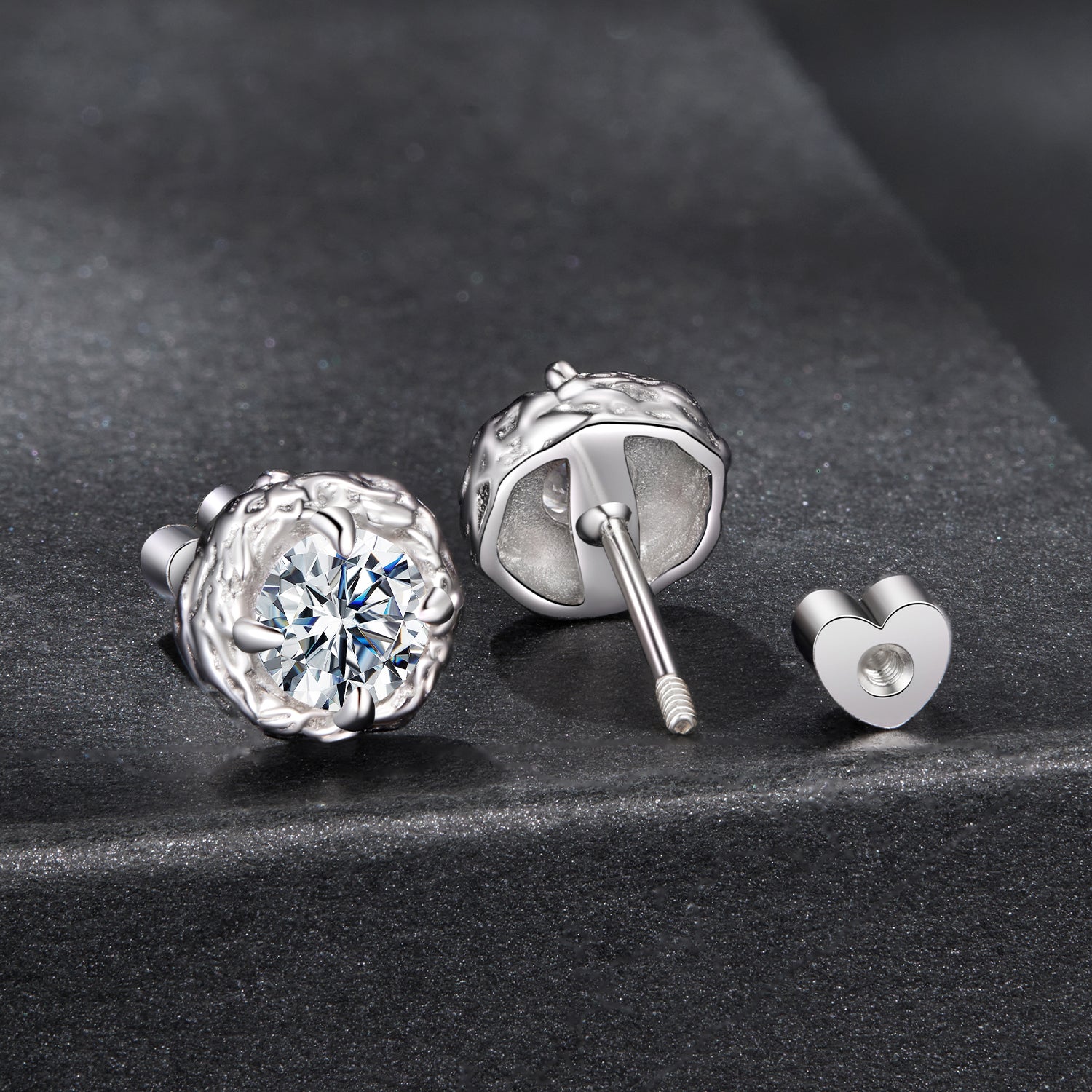 925 Sterling Silver 0.5 Carat Moissanite Earring for Women