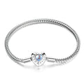 925 Sterling Silver Moonstone Bracelet 17cm for Women