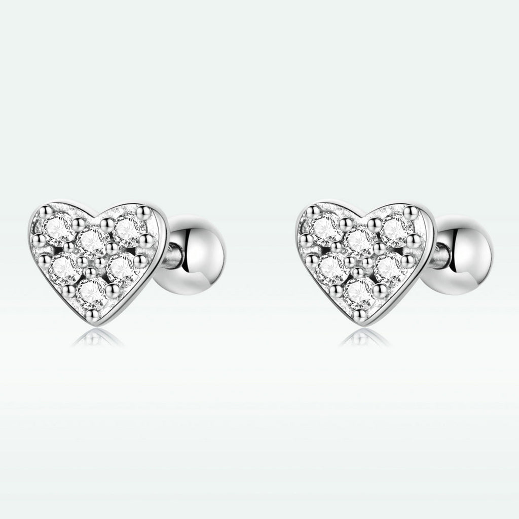 925 Sterling Silver Earrings with Pavé Setting CZ