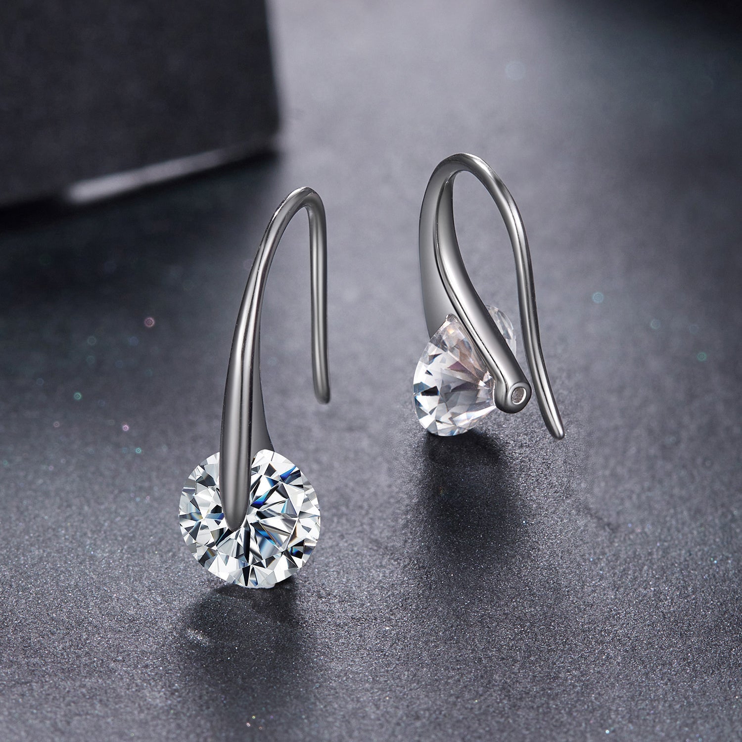925 Sterling Silver Moissanite 1ct Earrings for Women