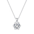 925 Sterling Silver Moissanite Necklace 39cm+5cm Length for Women