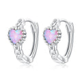 925 Sterling Silver Translucent Opal Earrings for Women