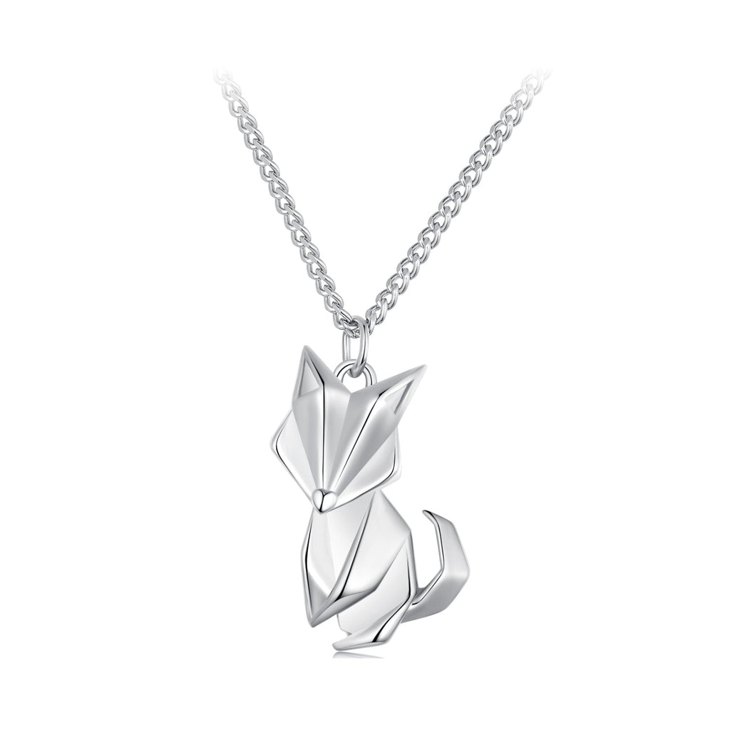 925 Sterling Silver 16mm x 10mm Platinum Plated Necklace for Unisex