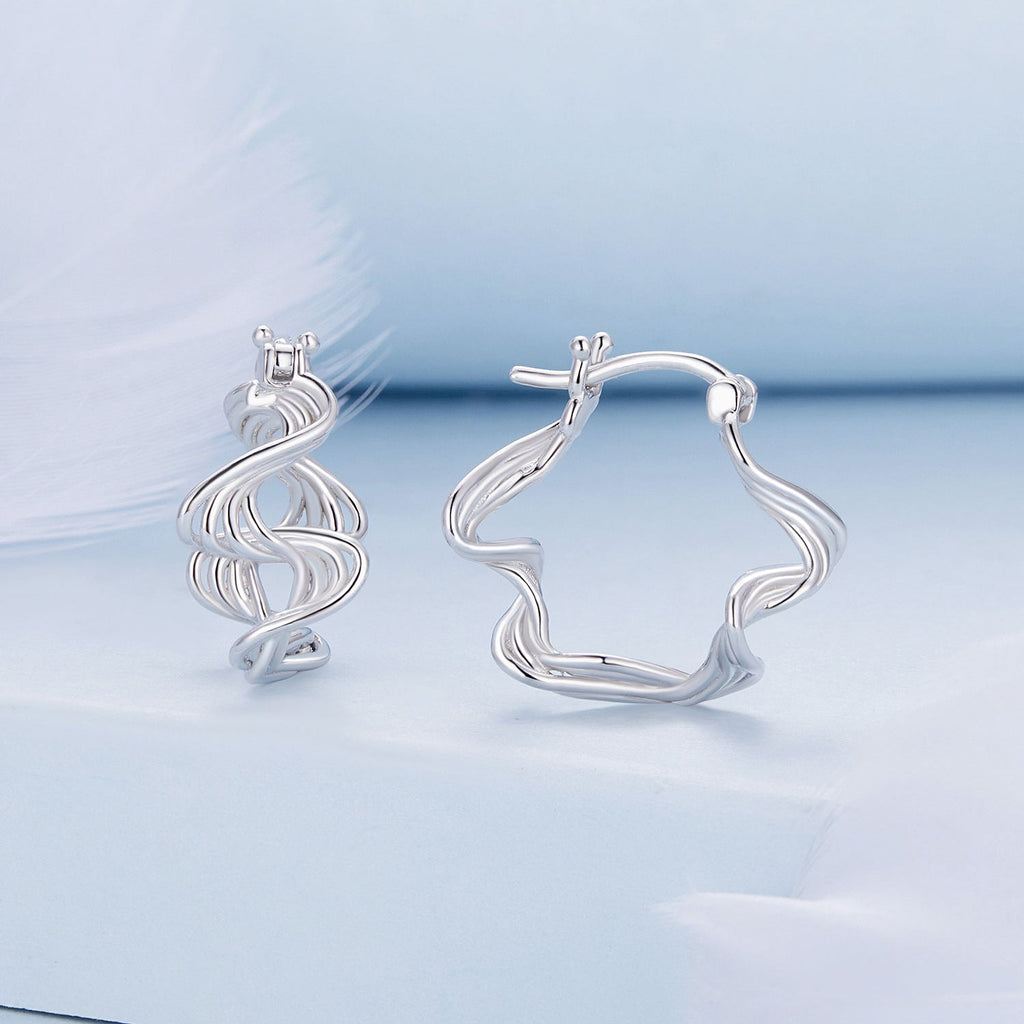 925 Sterling Silver Earrings 18mm x 10mm for Women