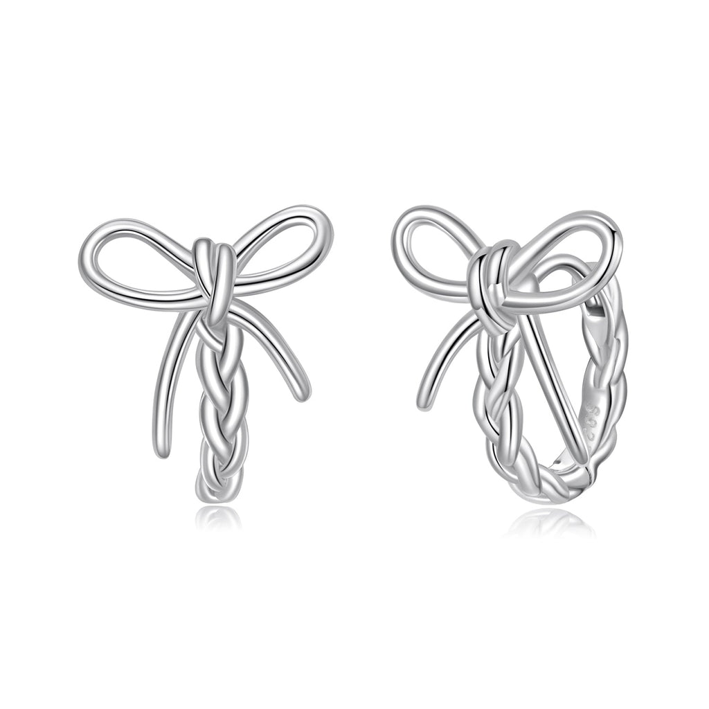 925 Sterling Silver Earrings with White Gold Plating for Women
