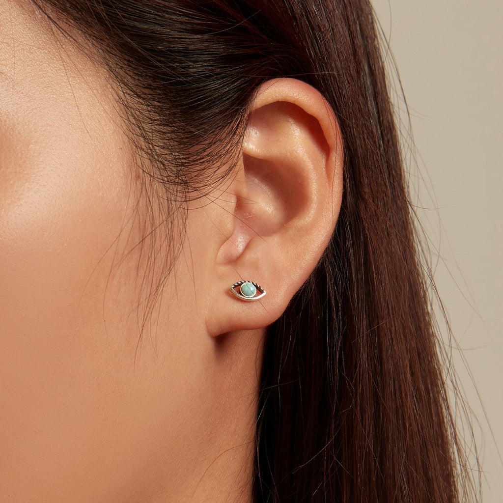 925 Sterling Silver Translucent Opal Earrings for Women