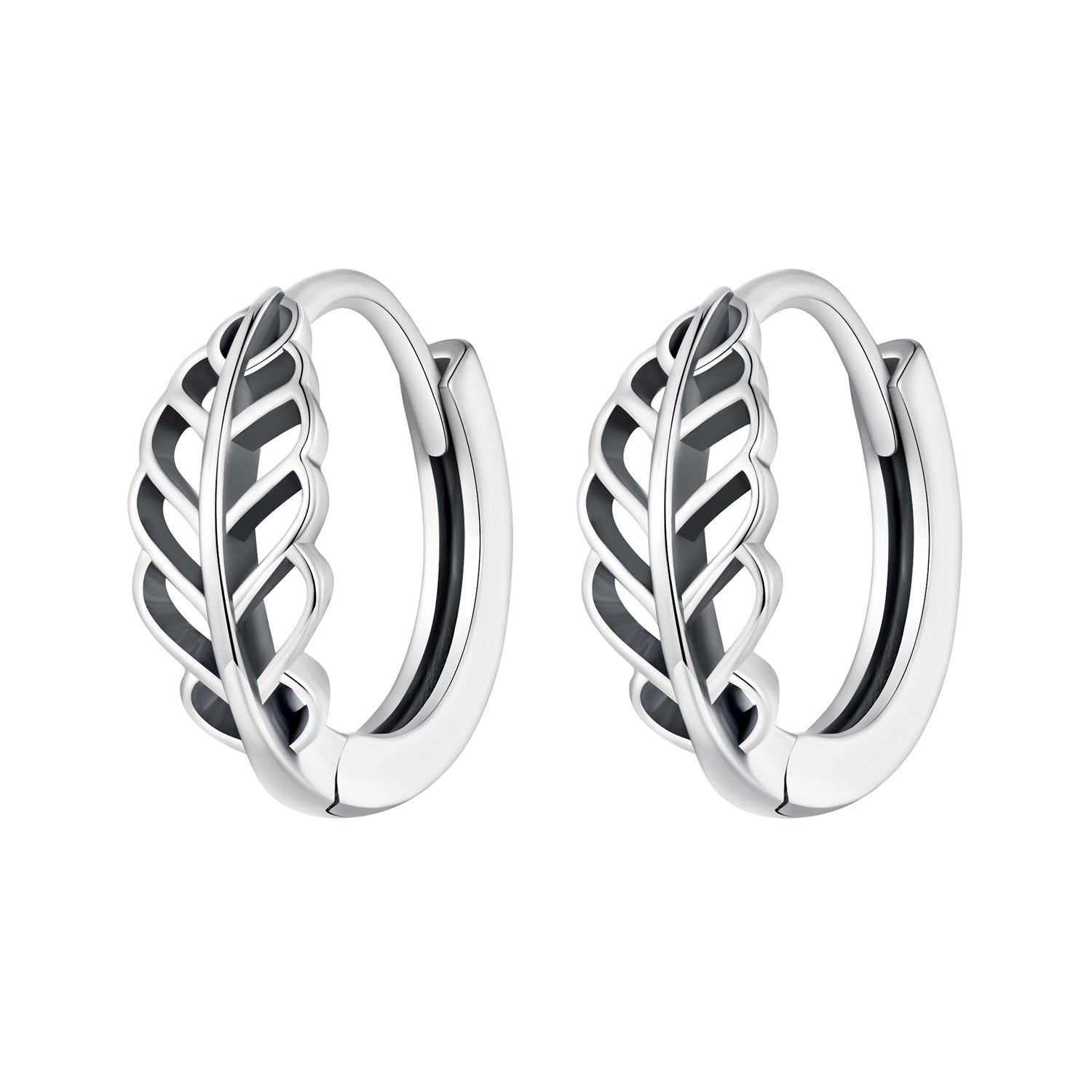 925 Sterling Silver Oxidized Earrings 12*5mm
